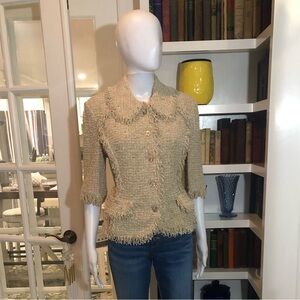 🧡 St. John Beige Textured Blazer